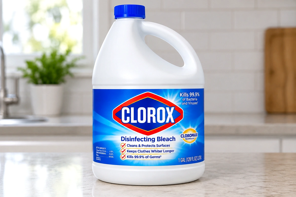 Bottle of chlorine bleach