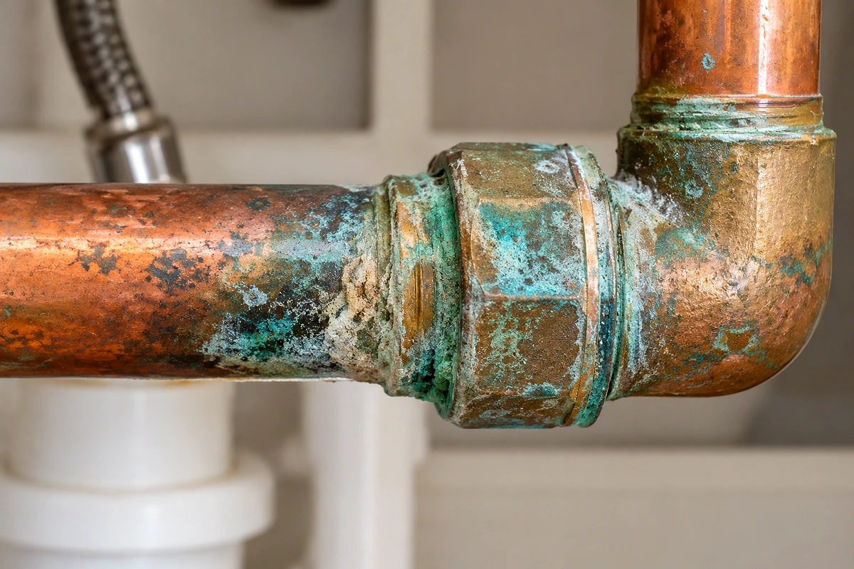 Corrosion on copper plumbing