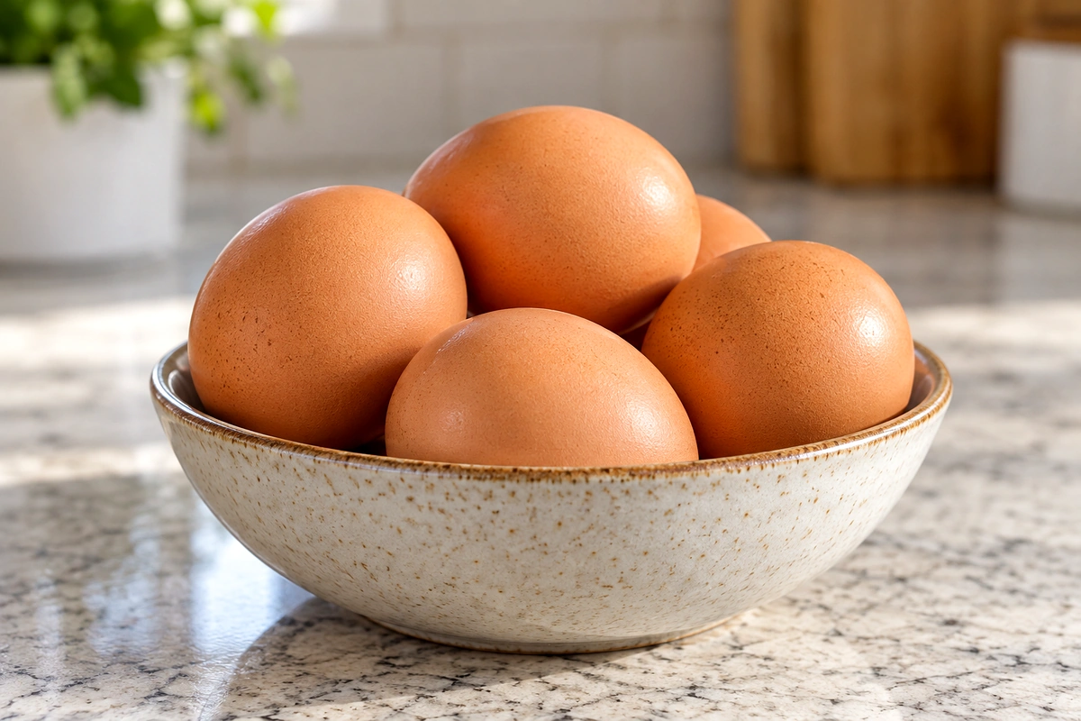 Brown eggs representing rotten-egg odor