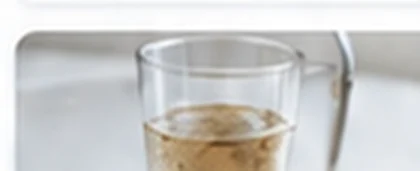 Visible sediment in a glass